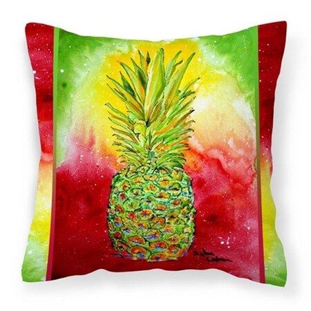 Carolines Treasures Carolines Treasures 8395PW1414 Pineapple Fabric Decorative Pillow; 14 x 3 x 14 in. 8395PW1414